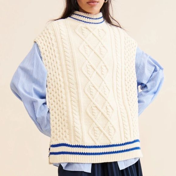 NWT Callahan Knitwear Viv Sweater Vest - Picture 4 of 12